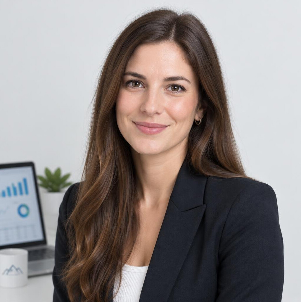 Studio portrait of a woman data analyst