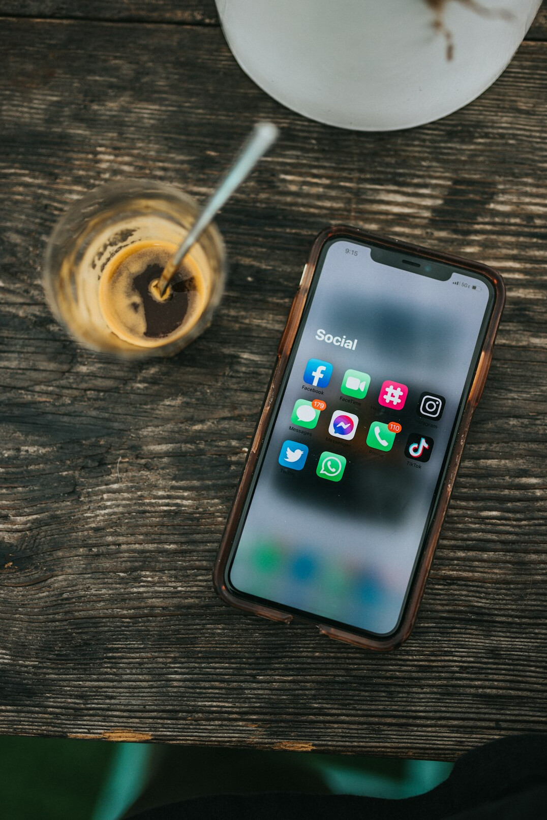 mobile app on smartphone